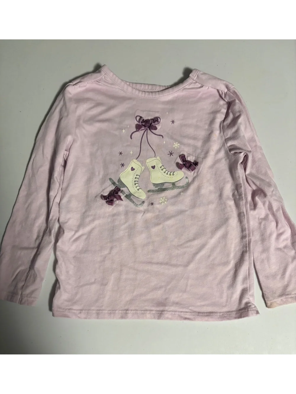 Purple ice skating long sleeve shirt
